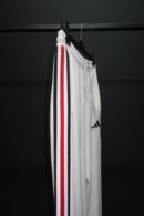 Beyaz Kırmızı Çizgili Adidas Eşofman Altı